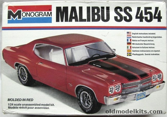 Monogram 1/24 1970 Chevrolet Malibu SS 454, 2268 plastic model kit